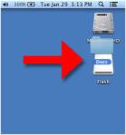 flash drive on Mac Desktop