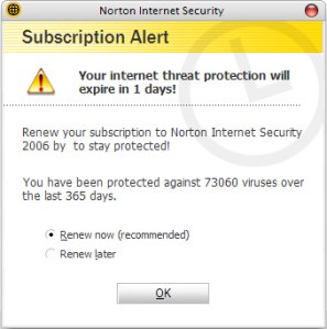 Norton Expiration Notice