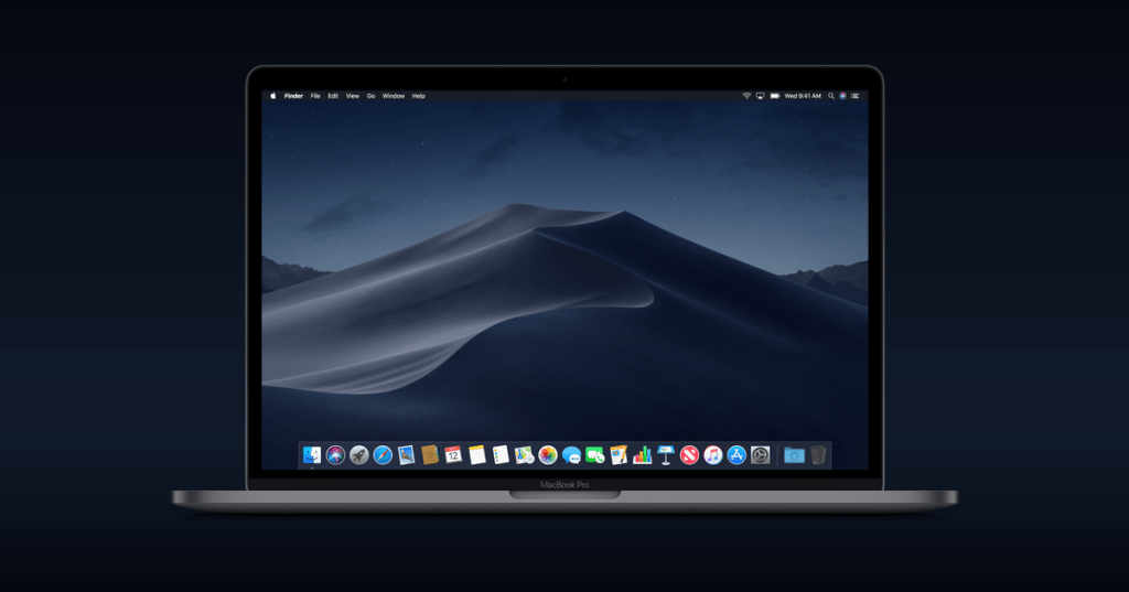 Image of macOS Mojave Dark Mode Theme