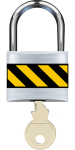 image of a padlock and key