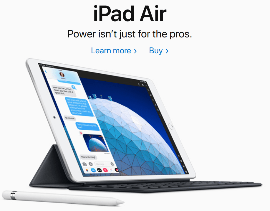 image of the new iPad Air