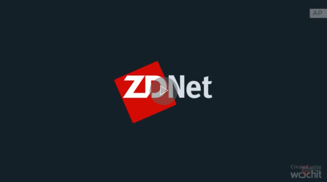 ZDNet logo on video screen